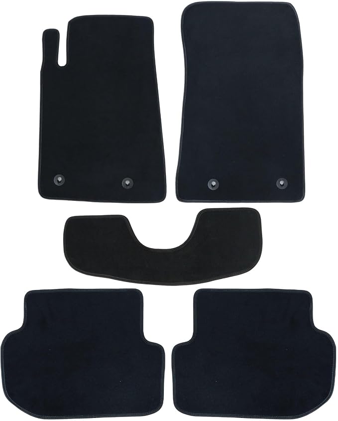GXARTS Custom Fit Velour Carpet Floor Mats Compatible with Chevrolet Camaro 2010-2015，Waterproof All-Weather Protection, with Non-Slip Buckle Front & Rear Full Set Black Car Mat Sedan Accessories