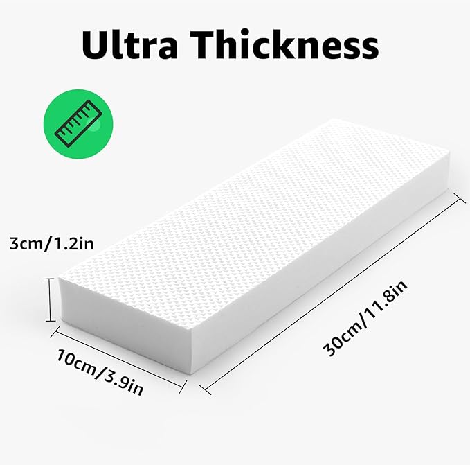 Garage Wall Protector, 4 Pack Garage Car Door Protector Bumper Guard for Car Doors Anti-Collision Self Adhesive EVA Foam for Warehouse Parking Assist, White 11.8"x3.9"x1.2"