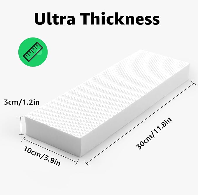 Garage Wall Protector, 2 Pack Thick EVA Foam Bumper for Car Doors,Waterproof & Fireproof Wall Guard,Protect Garage Walls from Scratches,Dents,Vehicle Damage (White, 11.8"x3.9"x1.2")