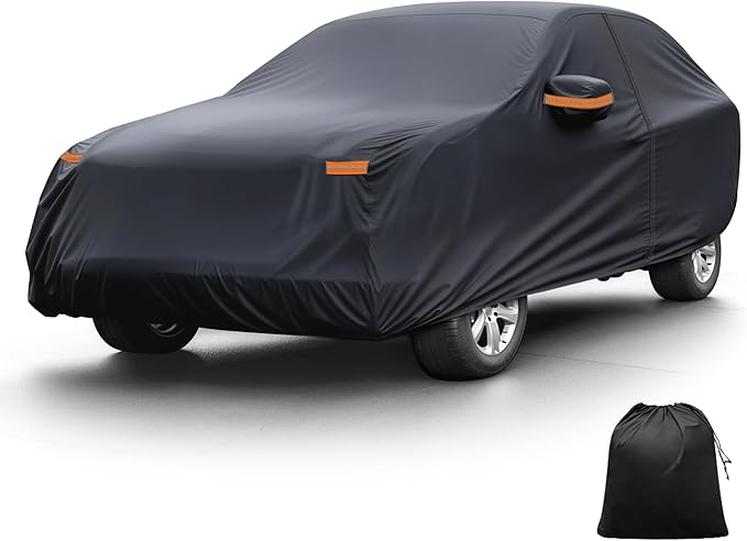 X AUTOHAUX Car Cover for Mazda CX-5 210D-PU Outdoor Full Car Cover All Weather with Door Zipper for Waterproof Windproof Sun Rain Snow Protection
