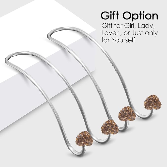 Guoord 【2026 Upgraded】 Car Headrest Hooks Decorations, 2 Pcs Bling Heart-Shaped Purse Hook Hangers, Auto Hooks Car Hangers and Durable Backseat Holder, Storage Universal for SUV Truck Vehicle（Gold）