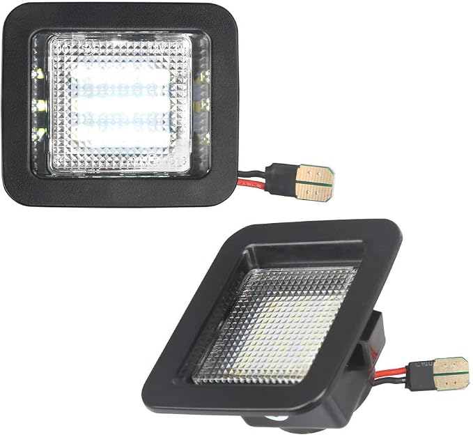 LED License Plate Light Lamp Assembly Compatible with 2015-2020 F150 17-20 Raptor Clear Lens 6000K White, Pack of 2