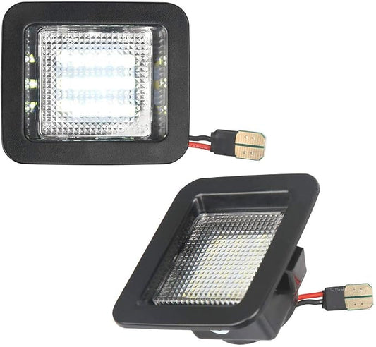 LED License Plate Light Lamp Assembly Compatible with 2015-2020 F150 17-20 Raptor Clear Lens 6000K White, Pack of 2