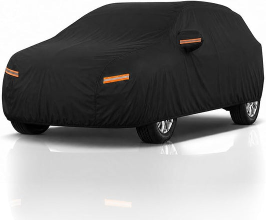 X AUTOHAUX Car Cover for Buick Enclave 2013-2024 210D-PU Outdoor Full Car Cover All Weather with Door Zipper for Waterproof Windproof Sun Rain Snow Protection