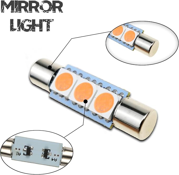 iBrightstar 6614F LED Bulbs, 29mm 6612F Super Bright Car Visor Vanity Mirror Led Bulbs for Vanity Mirror Lights and Sun Visor Lights, Purple