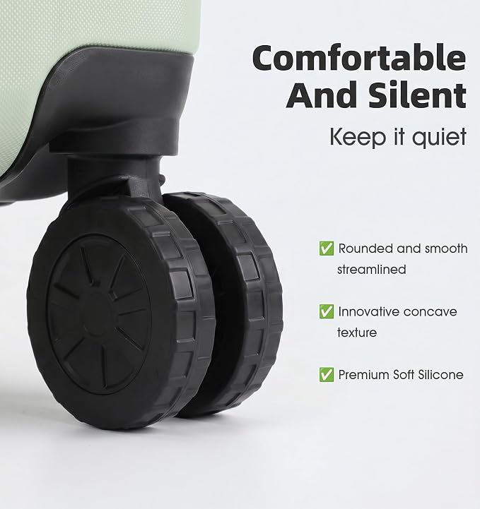 12 Pcs Suitcase Wheel Covers, Silicone Luggage Spinner Wheel Protector for 2-2.4" Suitcases, Upgraded Wear-Resistant, Silent & Shock Absorption, Essential Travel Accessories