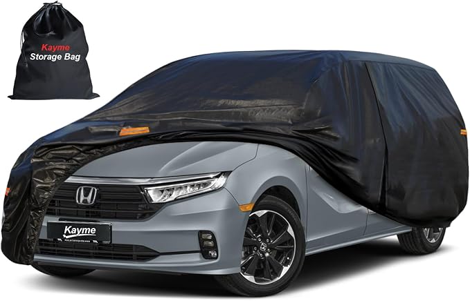 Kayme Station Wagon Car Cover Waterproof All Weather-See Vehicle Size Chart for Accurate Fit-Outdoor Full Exterior Cover Minivan Sun Rain Snow. Pacifica Odyssey Carnival etc. Size H5 (See Size Chart)