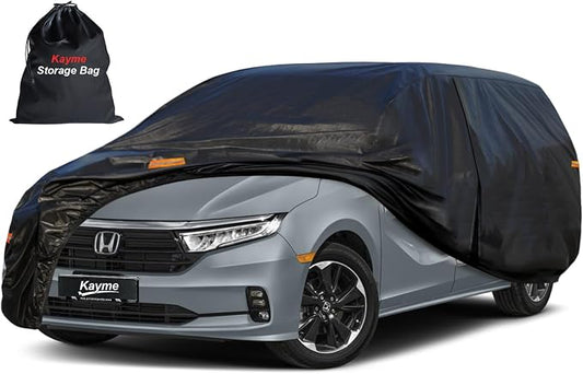 Kayme Station Wagon Car Cover Waterproof All Weather-See Vehicle Size Chart for Accurate Fit-Outdoor Full Exterior Cover Minivan Sun Rain Snow. Pacifica Odyssey Carnival etc. Size H5 (See Size Chart)