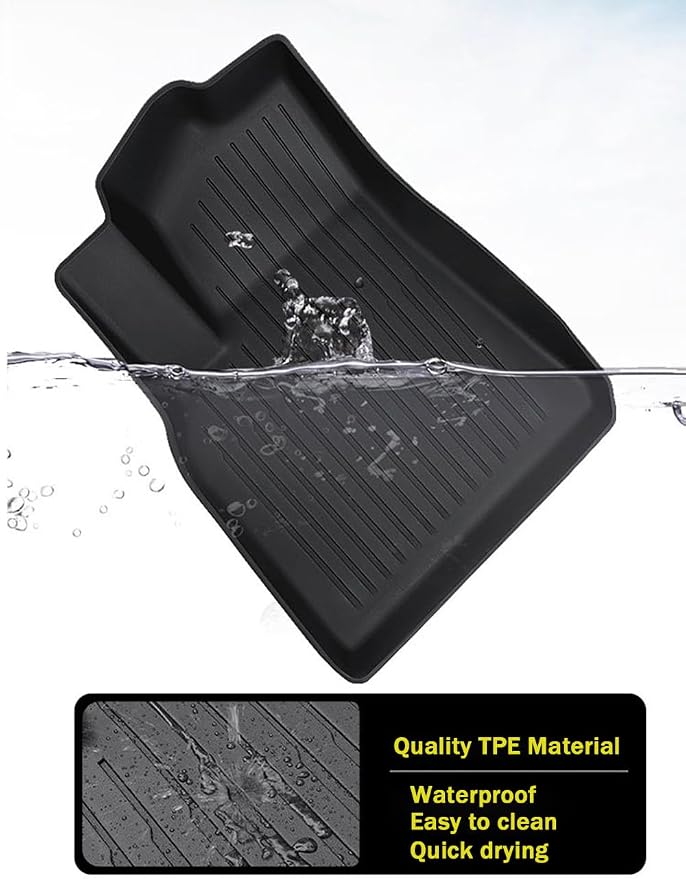 Accord Floor Mats Compatible with 2023-2026 Honda Accord，All Weather Protection Waterproof Durable Anti-Slip Odorless Custom-fit TPE Floor Liner Front and Rear Row Set