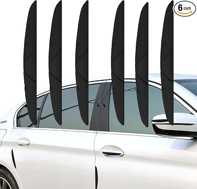 Car Door Edge Guards: Anti-Scratch Rubber Protectors | 6-Pack rubber bumpers protect car paint in tight garages. Weather-proof adhesive prevents dents from kids opening doors.