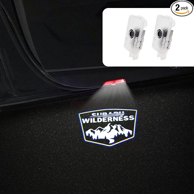 2 pcs Non-Fading LED Car Door Logo Lights Courtesy Projector Laser Welcome Light Ghost Shadow Forester Accessories Puddle lamp Compatible with Forester (Wilderness)
