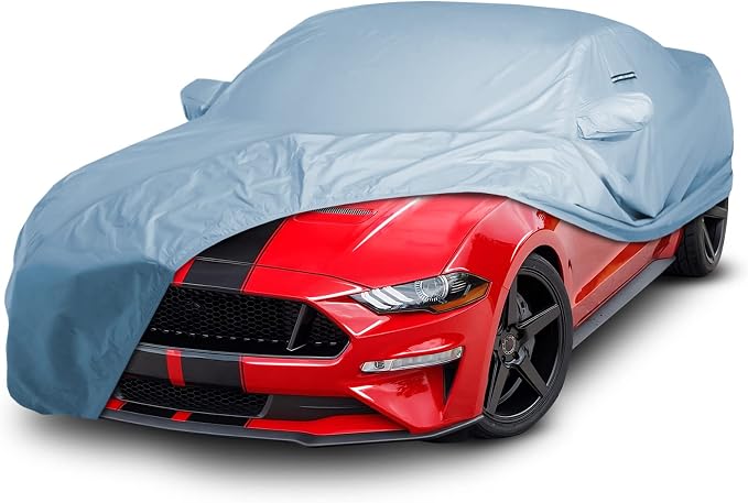 iCarCover Custom Car Cover for 2005-2023 Ford Mustang, Waterproof All Weather Rain Snow UV Sun Protector Full Exterior Indoor Outdoor Car Cover