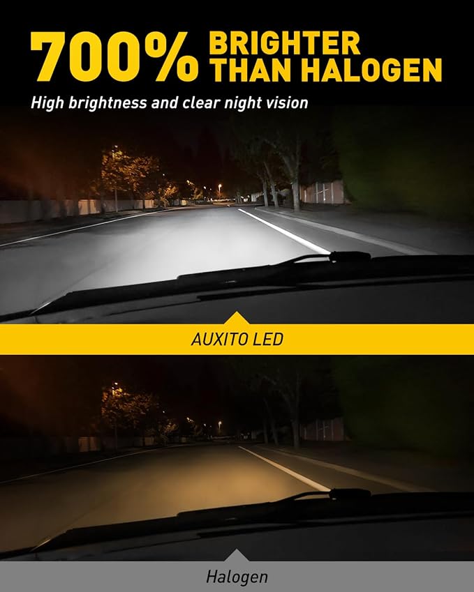 AUXITO H11 LED Bulbs, 20000LM 100W Per Set, 6000K Cool White, H8 H9 LED Light Bulbs for Fog Lights, Plug and Play, Pack of 2 Q16