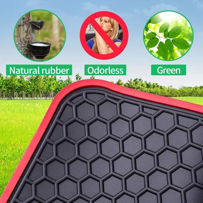 Car Floor Mats Custom Fit for Kia Sorento 2016 2017 2018 2019 2020 Odorless Washable Rubber Foot Carpet Heavy Duty Anti-Slip All Weather Car Floor Liner-Black