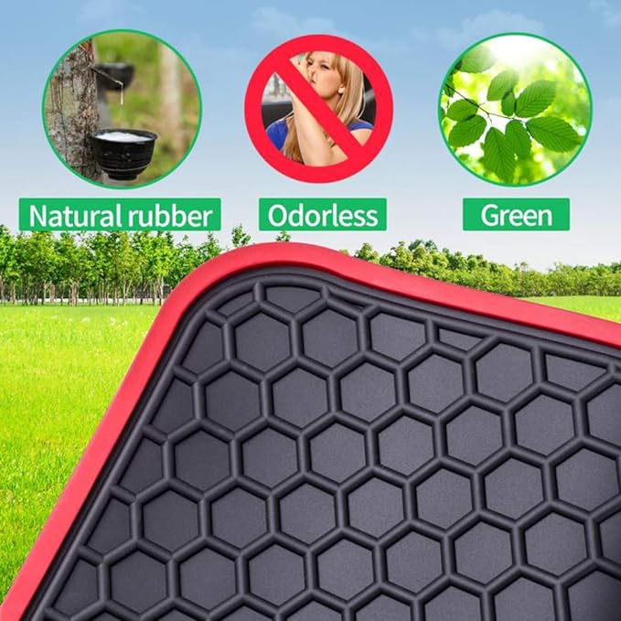 Car Floor Mats Custom Fit for Kia Sorento 2016 2017 2018 2019 2020 Odorless Washable Rubber Foot Carpet Heavy Duty Anti-Slip All Weather Car Floor Liner-Black