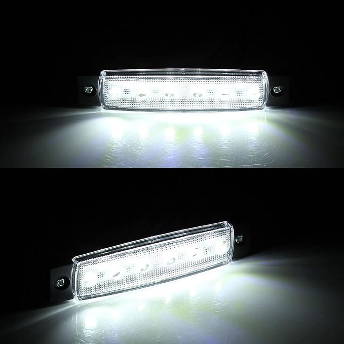 10X Led Rock Lights, Strip Light, Wheel Well Light, Waterproof Exterior Interior Light, Led Underglow Kit for Golf Cart, Jeep Wrangler, RZR, Offroad, Truck, RV, UTV, ATV, Ford, Snowmobile (White)