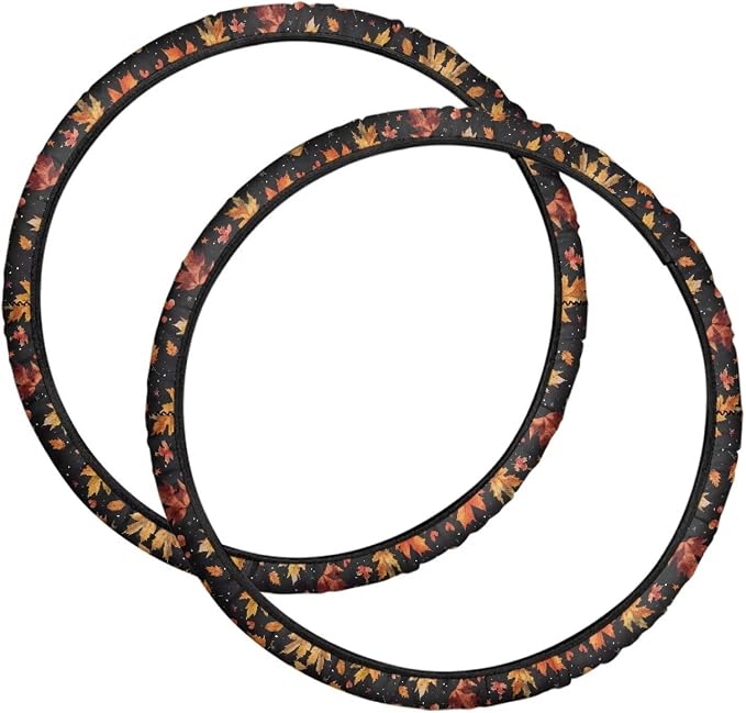 Marble Wheelchair Wheel Covers Set of 2 Leaves Wheelchair Accessories to Protect Floors Carpets