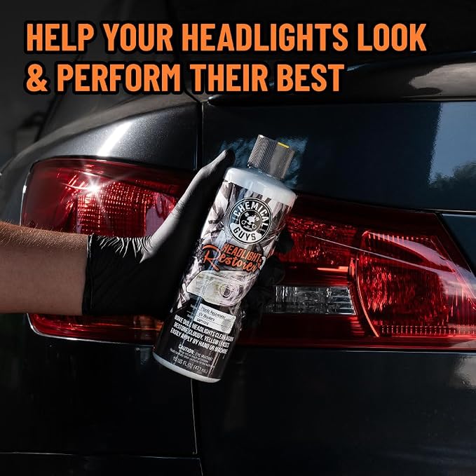 Chemical Guys, Headlight Restore & Protect, Clears Cloudy Lenses, 16 oz | All-in-one formula clears cloudy, yellowed headlights and leaves a coating that helps guard against fading