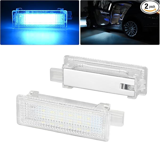 Nilight 2PCS LED Interior Door Panel Light Courtesy Warning Lights Aqua Beam Plug and Play Compatible with BMW 1 3 5 6 7 Series Z4 X3 X5 X6 E82 E88 E90 F03 E60 F10 E65 E66