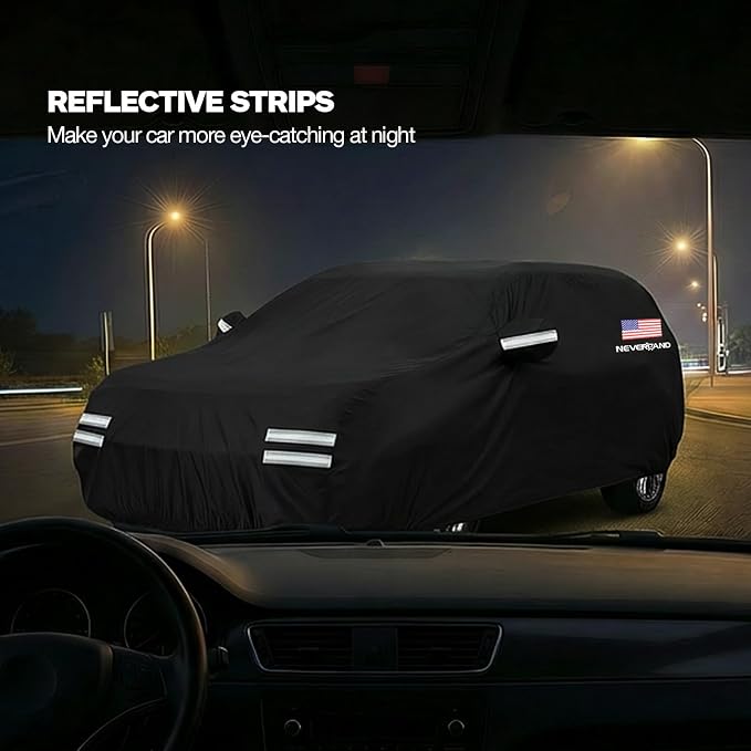 Car Cover Compatible with Ford Explorer, Full Car Covers Waterproof All Weather Dustproof, Snowproof, UV Protection Exterior Car Covers for Automobiles Universal Fit Ford Explorer