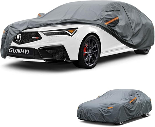GUNHYI Premium Car Cover Custom Fit Acura Integra Type S(2023-2026), 16 Layers Heavy Duty Car Cover Waterproof All Weather with Zipper Door for Sun Rain Snow Dust Uv Protection