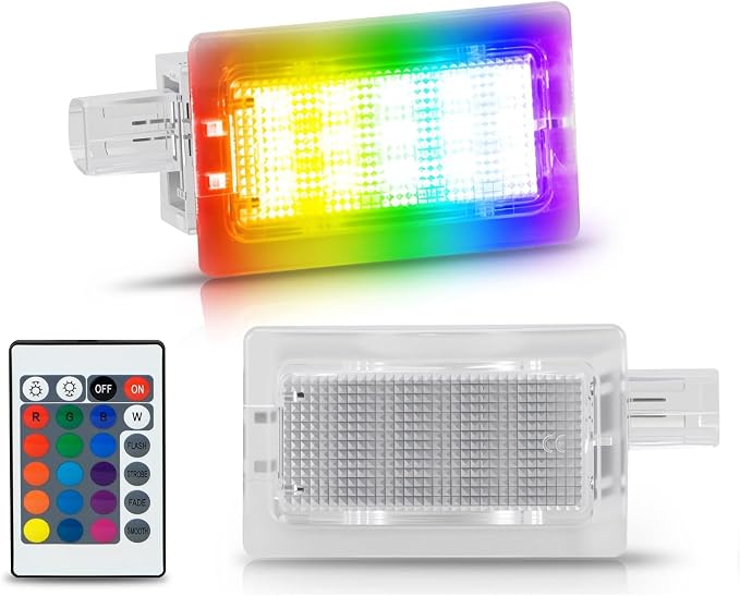 Bestview RGB LED Door Welcome Courtesy Lights Compatible with 2001-2020 Dodge Charger Challenger Avenger Magnum Dart/Chrysler 300 200, 16-Color Interior Door Panel Lamp Pack of 2