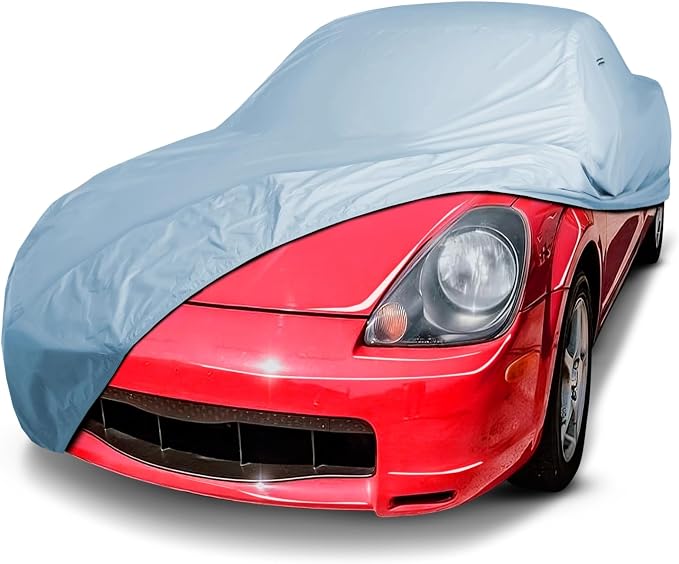 iCarCover Custom Car Cover for Toyota MR2, Waterproof All-Weather Rain Snow UV Sun Protector Full Exterior Indoor Outdoor Car Cover with Strap (Year Fits 2000-2006)