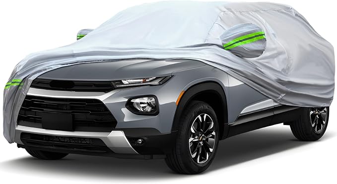 6-Layer Full Car Cover is All-Weather Waterproof, Universal in All Seasons, Snow Prevention, Rainproof, Acid Rainproof, Sunscreen, Ultraviolet-Proof, Applicable to SUV and MPV (Up to 180")
