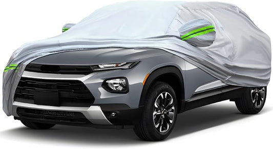 6-Layer Full Car Cover is All-Weather Waterproof, Universal in All Seasons, Snow Prevention, Rainproof, Acid Rainproof, Sunscreen, Ultraviolet-Proof, Applicable to SUV and MPV (Up to 180")