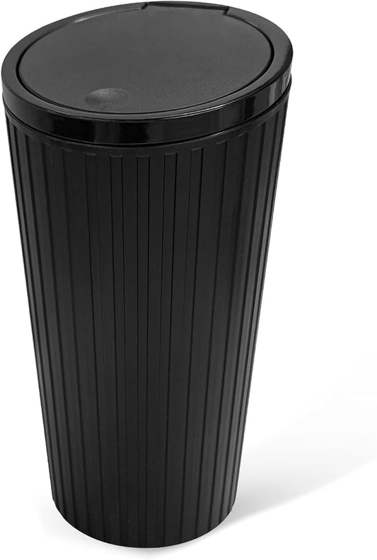 Car Trash Can with Lid, Leakproof Vehicle Cup Holder Garbage Bin with Self-Standing Adhesive Trash Bags, Mini Portable Garbage Can Waterproof Waste Container for Auto Home Office