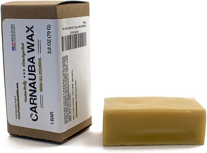 100% Carnauba Wax Bar - 3.1" x 1.8" x 1.2"