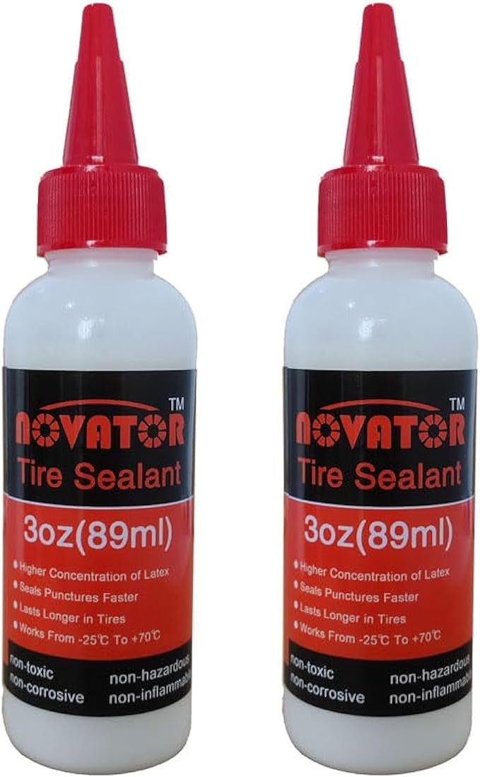 NOVATOR Endurance Bike Tire Sealant for Tubeless, Tubulars, Tubes, Seals Faster, Lasts Longer, Micro-Fiber for MTB, Road, Gravel Bicycle Tires