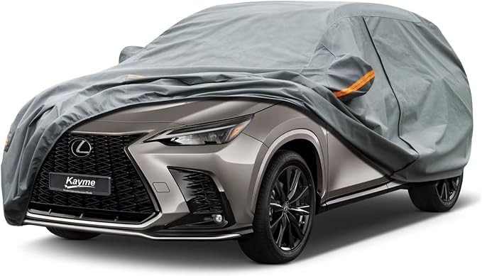 Kayme Heavy Duty Car Cover Custom Fit Lexus NX200t NX250 NX300 NX350 NX450h, Waterproof All Weather for Automobiles, Full Exterior Covers Rain Sun UV Protection.