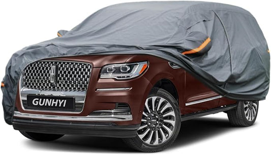 GUNHYI Premium Car Cover Custom Fit Lincoln Navigator, 16 Layers Heavy Duty Car Cover Waterproof All Weather with Zipper Door for Sun Rain Snow Dust Uv Protection