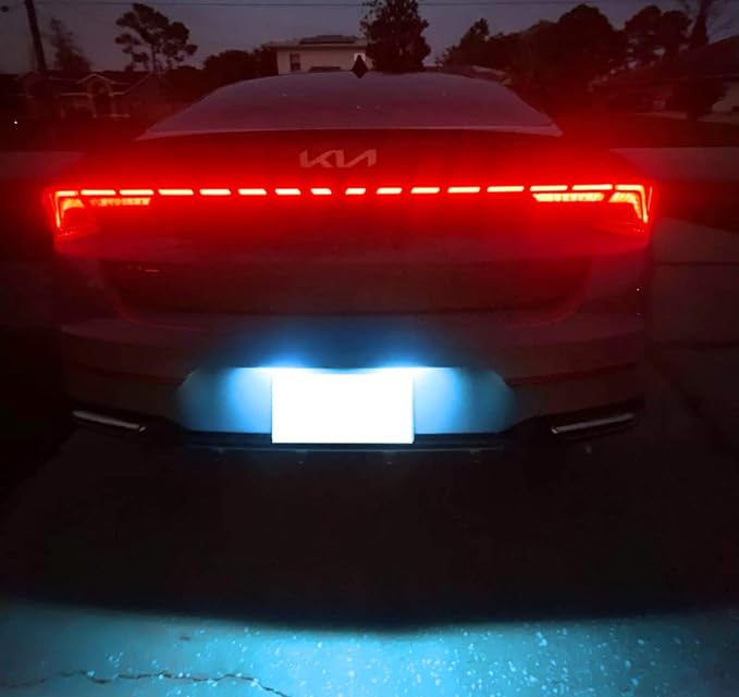 iJDMTOY Ice Blue Full LED License Plate Light Kit Compatible With Hyundai 2018-up Sonata Elantra, Kia 2017-up Niro Cadenza K7, 18-up Rio, 21-up K5, 18-SMD Aqua LEDs & Can-bus Error Free