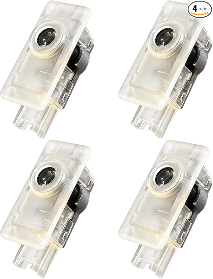 4 Pcs Car Welcome Lights, LED Door Projector Lights Compatible With 1/2/3（G20）/4/8/X1/X3/X4/X5(G05)/X7/M4/M8/Z4/I3, M with letter