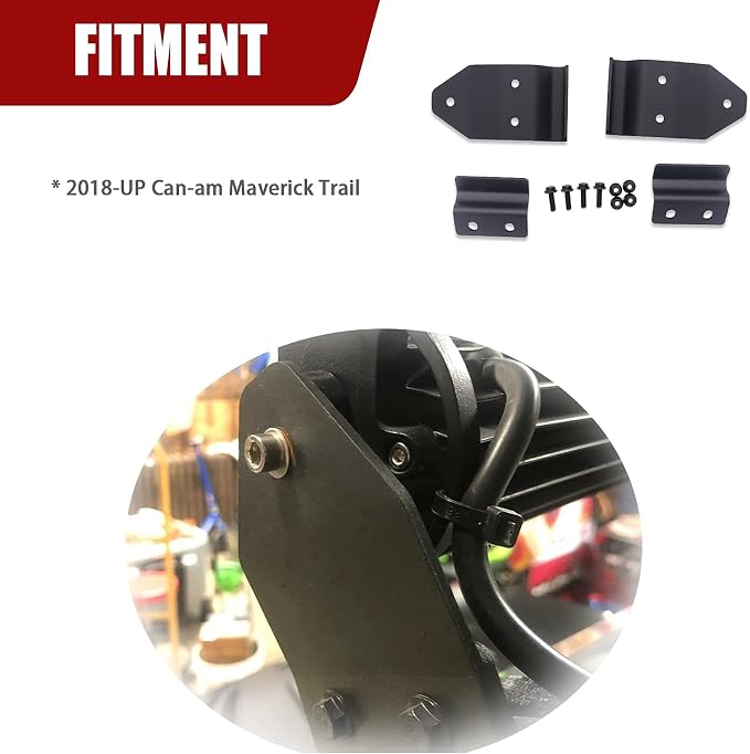 WSays 42'' Upper Roof Front Windshield LED Light Bar Mount Bracket Compatible with Can-am Maverick Trail 800 1000 / Sport 2018-UP, No Need Drill