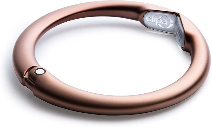 Clipa Bag Hanger Collection, The Ring that Opens into a Hook, Auto Closes | Holds 15 kg, Needs only 10mm to Hang a Hand Bag, Easy to Use with One Hand, The Instant Bag Hanger, 3 yr Warranty