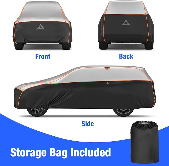 Favoto Hail Protector Car Cover Waterproof SUV Car Cover | Hail Snow Rain Protection Padded Outdoor Heavy Duty with Reflective Strips Full Exterior Cover Fit for SUVs up to 198"