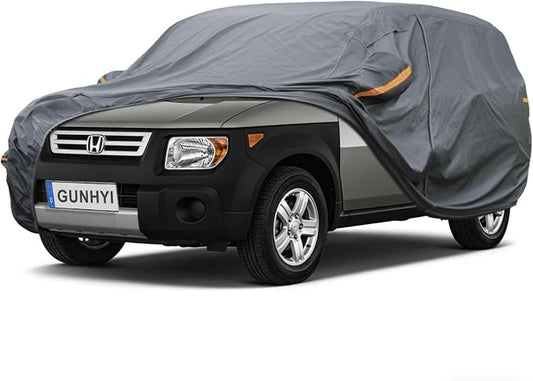 GUNHYI Premium Car Cover Custom Fit Honda Element, 16 Layers Heavy Duty Car Cover Waterproof All Weather with Zipper Door for Sun Rain Snow Dust Uv Protection