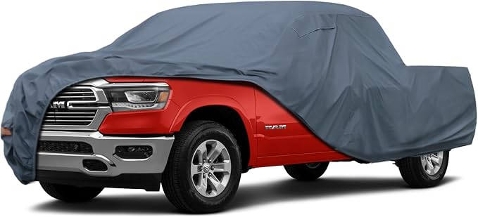 GUNHYI 16 Layers Truck Cover Waterproof All Weater - See Vehicle Size Chart - Heavy Duty Outdoor Truck Pickup Cover for RAM 1500 2500 3500, Toyota Tundra, Nissan Titan. Length up to 239 inch.