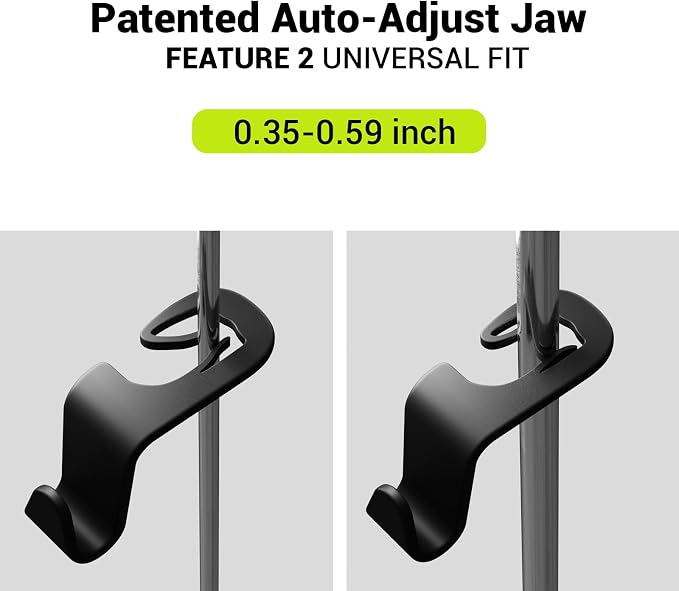 SodaRide Car Seat Headrest Hook 4 Pack,Purse Holder Hook for Car Organizers and Storage,Car Organization Accessories for Women Road Trip Essentials,Long