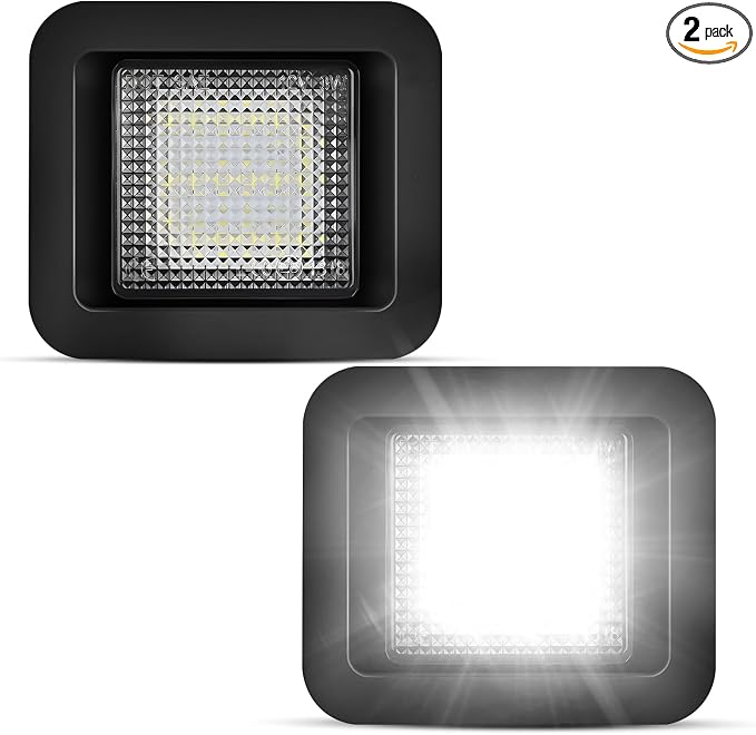 LESAUCE LED License Plate Lights for 2015-2020 2021 2022 Ford F-150, LED Tag Lights for 2017-2020 Raptor, 6000K White, Plug N Play, 2PCS