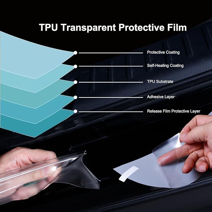 Car Rear Bumper Protector Guard for Honda Accord 2018-2022 Accessories, 8.5 Mil Clear TPU PPF Paint Protection Film, Invisible Anti-Scratch Trunk Lip Shield (1 PCS)
