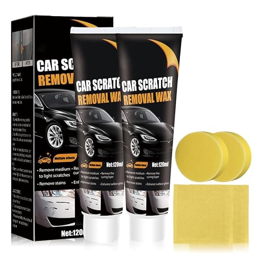 2026 New Scratch Remover for Vehicles, Upgrade Car Scratch Repair Paste Car Scratch Remover Kit, Car Scratch Remover Kit with Wipe Sponge for Car Vehicles Deep Scratches (2)