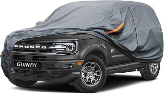 GUNHYI Premium Car Cover Custom Fit Ford Mustang Mach-E, 16 Layers Heavy Duty Car Cover Waterproof All Weather with Zipper Door for Sun Rain Snow Dust Uv Protection