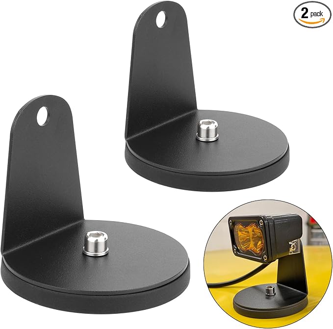Magnetic Light Bar Mount, Powerful Magnetic Base LED Light Bar Mounting Brackets for Offroad Driving Lighting（2PCS）