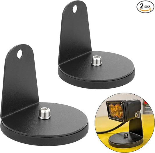 Magnetic Light Bar Mount, Powerful Magnetic Base LED Light Bar Mounting Brackets for Offroad Driving Lighting（2PCS）