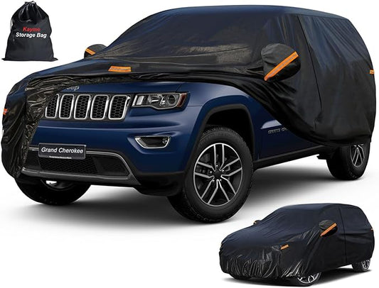 Kayme 7 Layers SUV Car Cover Custom Fit for Jeep Grand Cherokee (2010-2025) Waterproof All Weather for Automobiles, Outdoor Full Cover Rain Sun UV Protection.