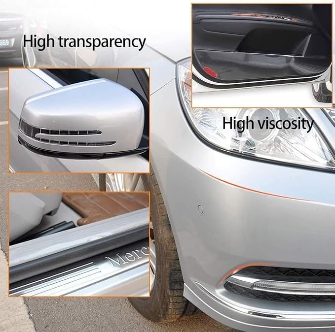 Arespark Clear Vinyl Roll, Transparent Vinyl Wrap Paint Protection Film, Self Adhesive Film for Car Motorcycle Interior Exterior, Protect from Pets Scratches 1x10ft